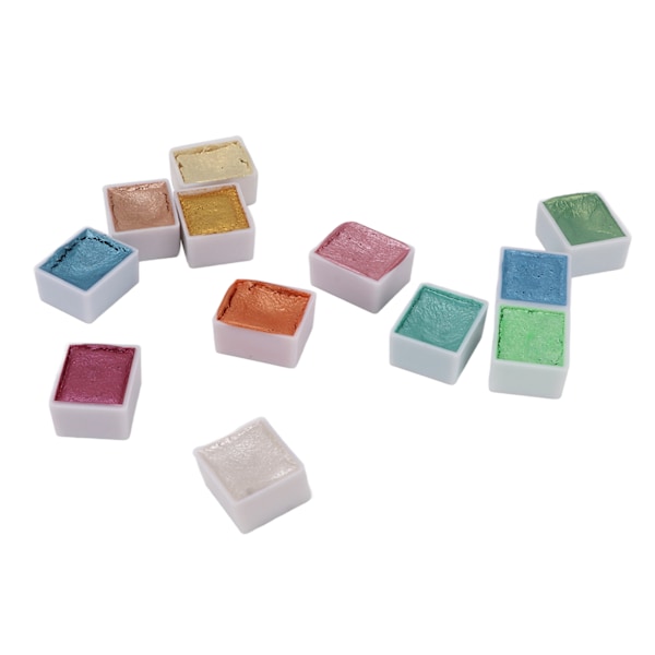 Glitter Vattenfärg Fast Förpackning Metall Macaron Färg Konstmålning Pärlemor Vattenfärg