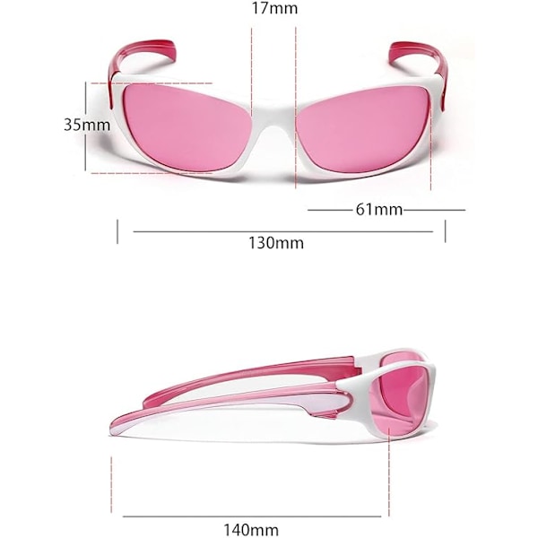 Wrap Around Y2k Sports Solbriller Goggle Nye Kvinder Mænd 2000'er Punk Spejl Solbriller Kvinde Shades Briller UV400