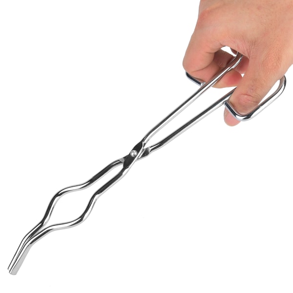 Rustfrit stål digel tang klemme bægerholder med flyklasse nitte(250mm/9.84in)