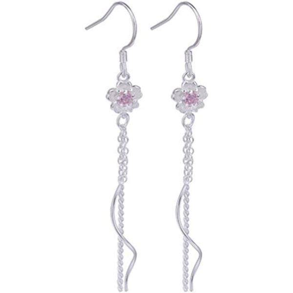 Sakura Lång Länk Tassels Halsband Drop Dangle Fisk