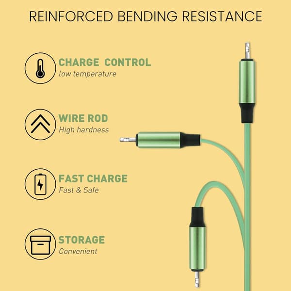 3-i-1 Universal Uttrekkbar USB-ladekabel, 1 meter