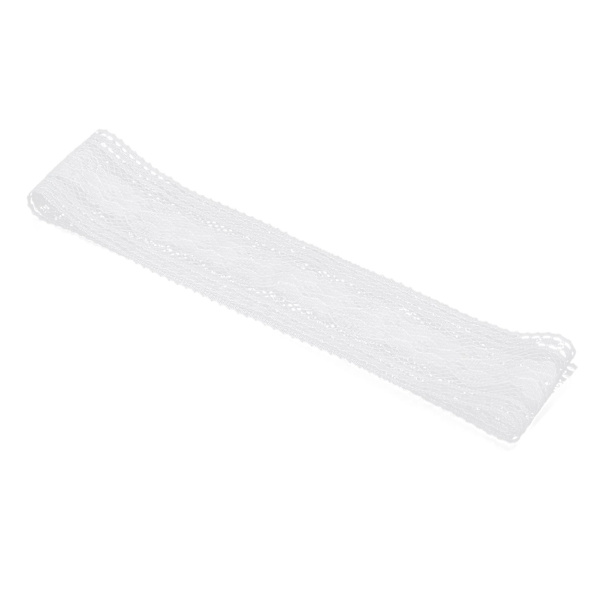 Blonderibånd Nylon Hvit Bølgemønster Trim Gavedekorasjonsartikler 5cm Bred 10 Yards Lang