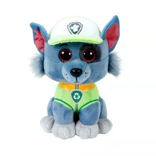 Paw Patrol Plysjdyr, Stoffdyr, Dukker, Myk Plysj Stoffdyr, Overraskelse til Jul, Høytider og Bursdagsgaver til Barn Jenter Gutter Rocky 15cm