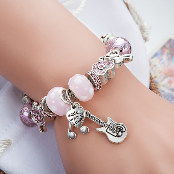 Dam Charm Orm Ben Kedja, Not Halsband Armband, Passar