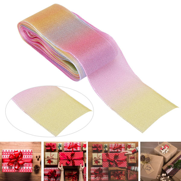 Vacker inslagningsband Gradient färgglatt band Dekor DIY tillbehör Förpackningsmaterial Färg 2 40mm