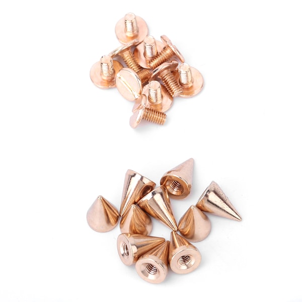 50 st 7*10 mm kula spikar punk nitar läderhantverk nitar DIY kläddekoration (guld)