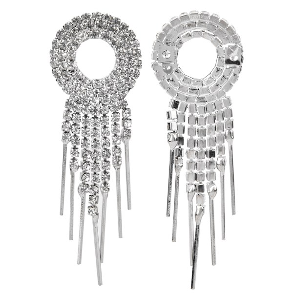 1 par strass tofs kedja skor spännen dekoration väska kläder tillbehörStil A  2.5x7.4cm