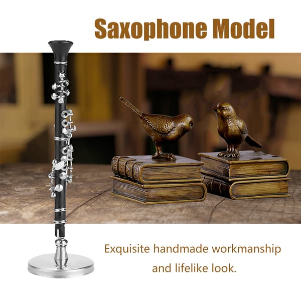 Miniatyr saksofon replika modell display musikkinstrument ornamenter dekorasjon gave