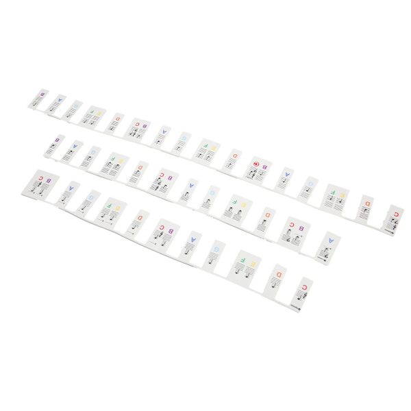 Silikone Klaver Keyboard Stickers Farverige 88 Tangenter Vandtætte Aftagelige Klaver Noter Guide Etiketter til Begyndere
