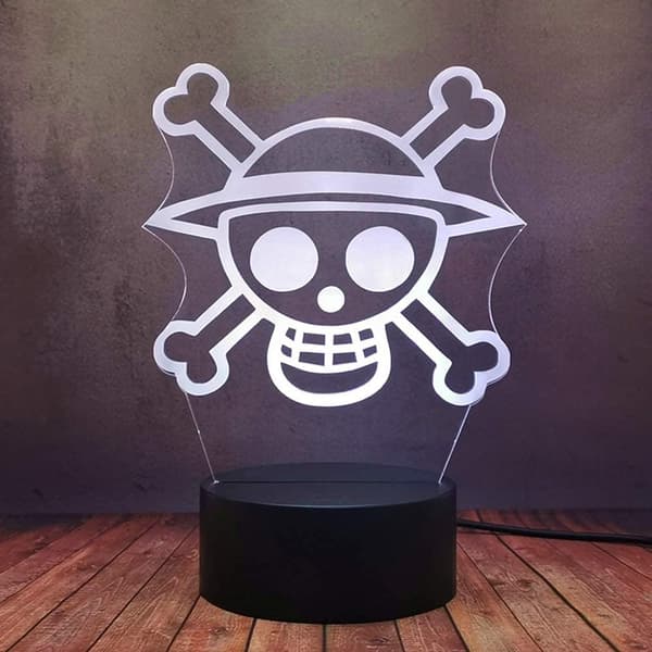 One Piece Luffy 3D Illusion Natlampe Smart Touch, RG