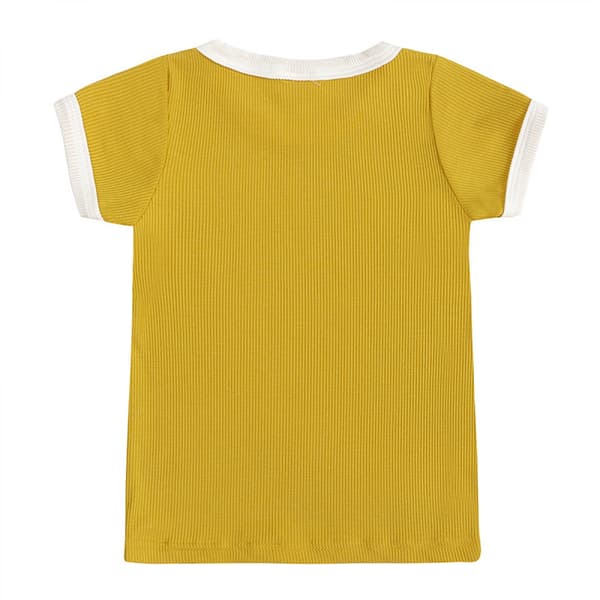 Toddler Solid Cotton Short Summer Pajamas Set,L(Gul)