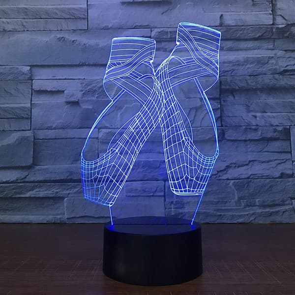 3D Balletsko Natlampe Danser Bord Skrivebord Optisk Illusion
