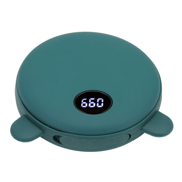 Ladattava kädenlämmitin, söpö karhu, 5200 mAh, 3 lämpötila-asetusta, taskukokoinen sähkökädenlämmitin puhelimeen, tablettiin, talvi, vihreät karhun korvat