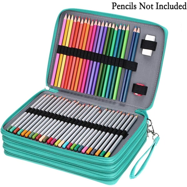 200 fack färgad pennfodral - Deluxe PU läder pennfodral E