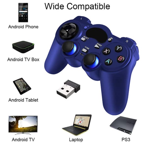 USB 2.4G trådløs controller, gaming controller gamepad til MICRO