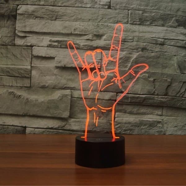 Jeg Elsker Dig Tegn 3D Optisk Illusion Akryl Natlampe Touch