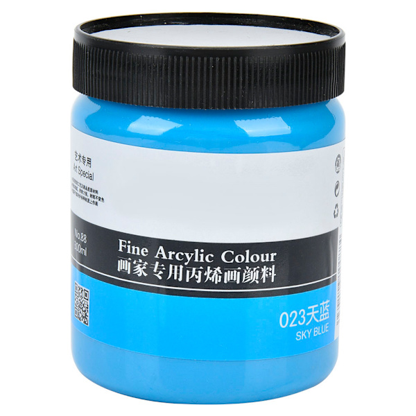 300 ml vandtæt stabil farvepropylenpigment pakket med flaske (azurblå)