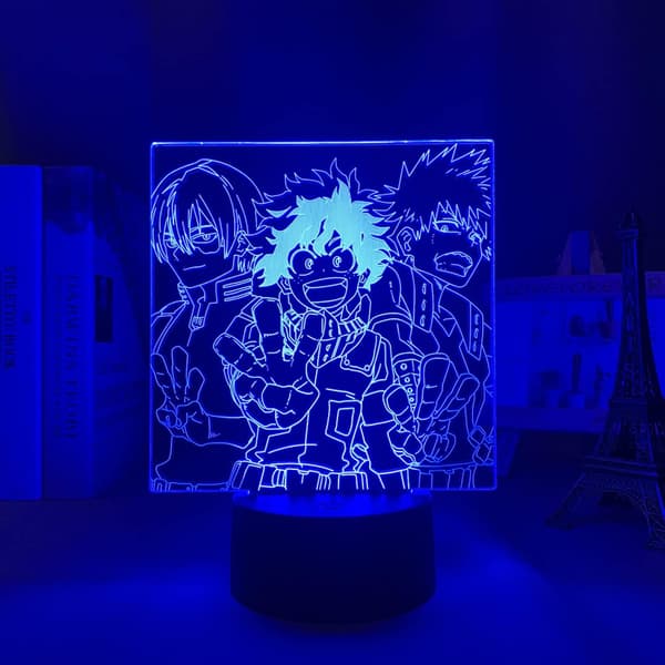 3D Nattlys 3D Illusjonslampe Deku Bakugo Katsuki Led Natt