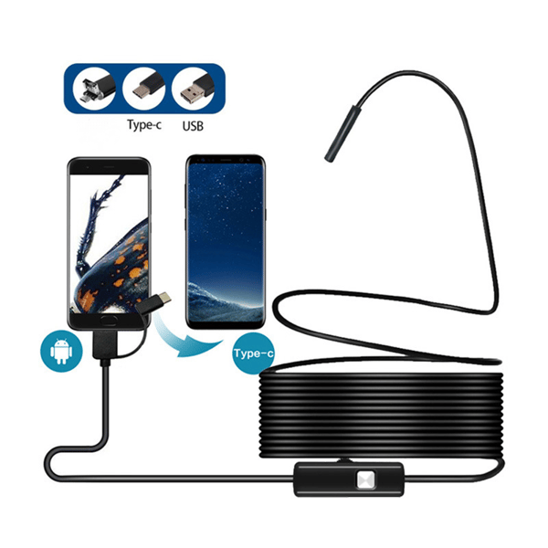8MM 3in1 TYPE-C USB Android-matkapuhelimen endoskooppilaite kiinteä johto (2m)