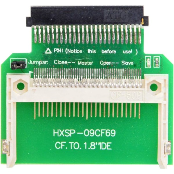 CY minnekortadapter CF Compact Flash-minnekort til 50pin 1,8 tommers IDE-harddisk SSD-konverteradapter for Toshiba