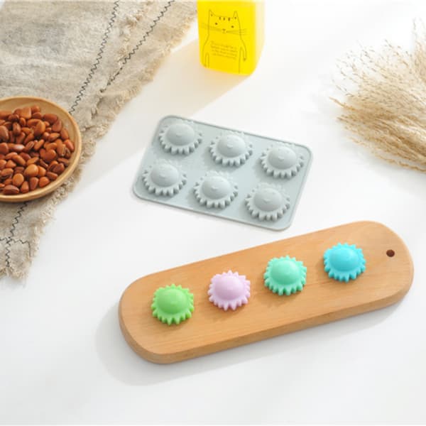 6 Silikoneforme til Kager Lavet af Little Sun DIY til Chokolade