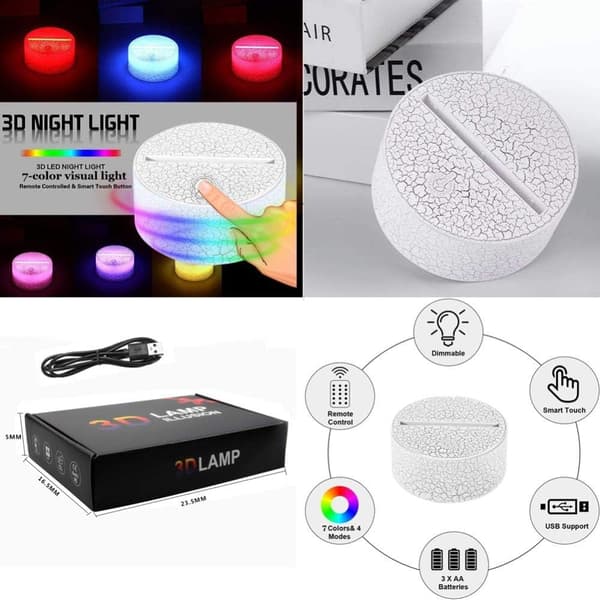 Bordlampe Lava Lights 3D LED Lampe Den Hjælpsomme Ræv Senko San