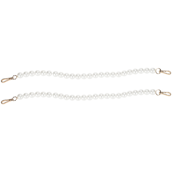 2 st konstgjorda pärlhalsband för handväska, kedjersättning för klädtillbehör 510 mm x 18 mm