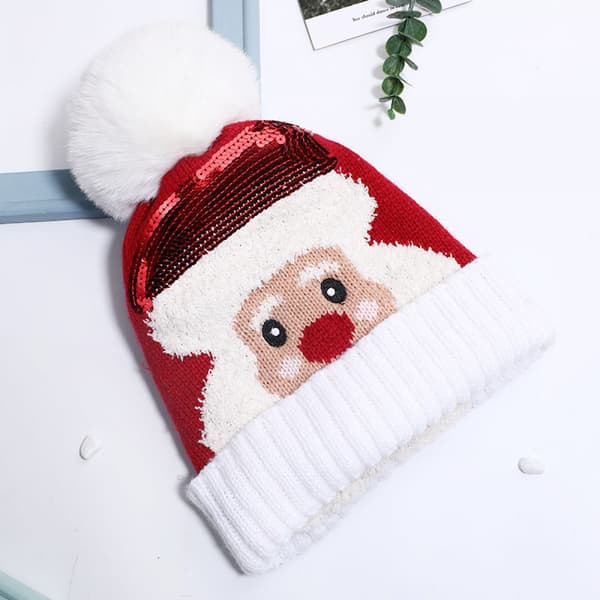 Juleferie modekollektion af vinterstrikket pom-p C