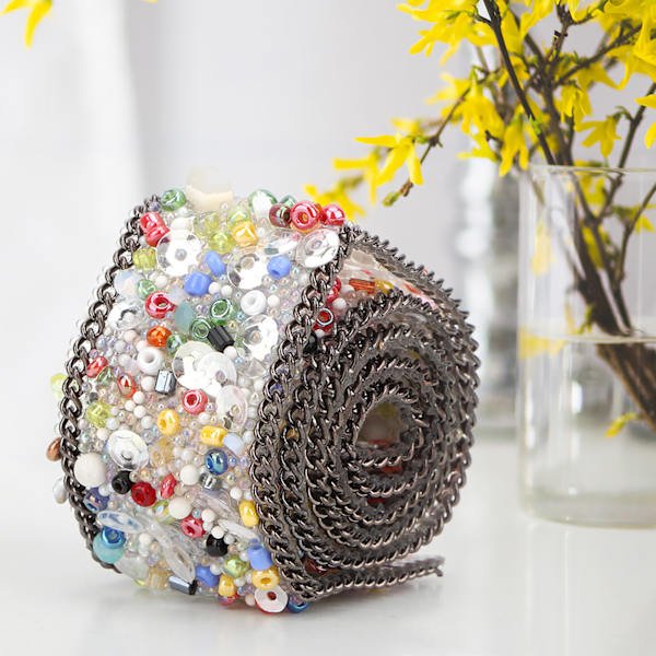 2,5 cm DIY diamantnett wrap rull krystallrhinestones kjede trim bånd dekorasjon (#04)