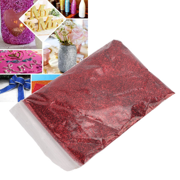 Erittäin hieno glitter 50g Kiiltävät kimalteet Upea Katseenvangitsija Laajalti käytetty Helppo poistaa Käsityö glitter Kynsikortille Kasvoille Red