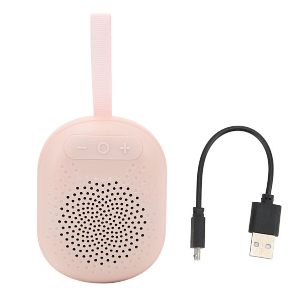 Bärbar trådlös högtalare 2 anslutningsmetoder IPX4 vattentät RGB liten trådlös högtalare med snöre för camping resor rosa