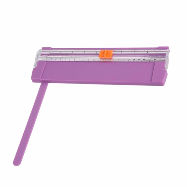 Lille papircutter, letvægts mini, bærbar, foldbar papirskærebord, A4 papirskærer til studerende, mørk lilla