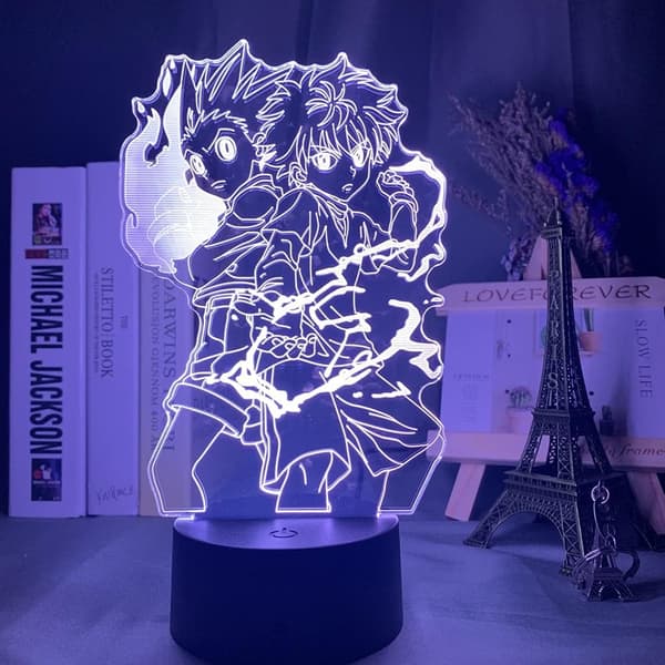 Hunter X Hunter 3D Illusion Natlampe Smart Touch, Ideel Gave til Hjemindretning Børn
