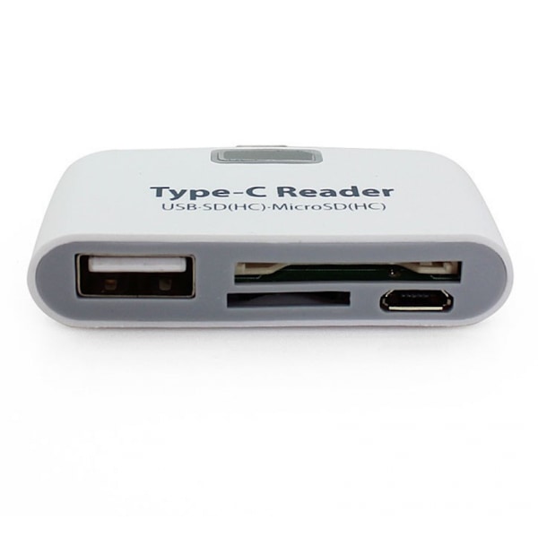 Uusi USB3.1 tyypin c HUB+TF SD matkapuhelin tyypin c otg kortinlukija Musta