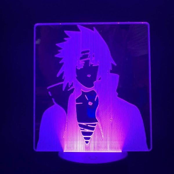 Naruto Kakashi Uchiha Sasuke 3D Illusion Nattlampa Sm