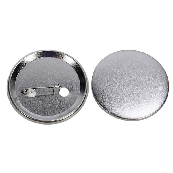 100 sæt blanke knap-badge dele sæt DIY til knapfremstillingsmaskine Rustforebyggelse Knapfremstillingsartikler til håndværk 58mm/2.3in