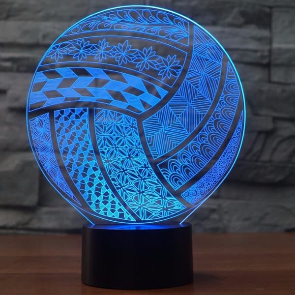 3D Volleyball Nattlys Bord Skrivebord Optisk Illusjon Lamper