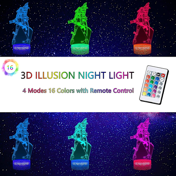 Kule ting til soverom Jinx Arcane 3D Visuell Lampe Touch LE
