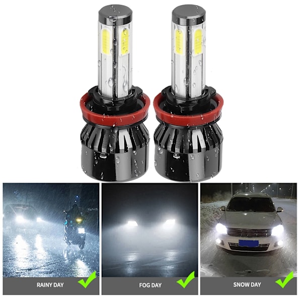2 st 80W vita LED-strålkastare för bil LED-lampor strålkastare G7 för H8 H9 H11