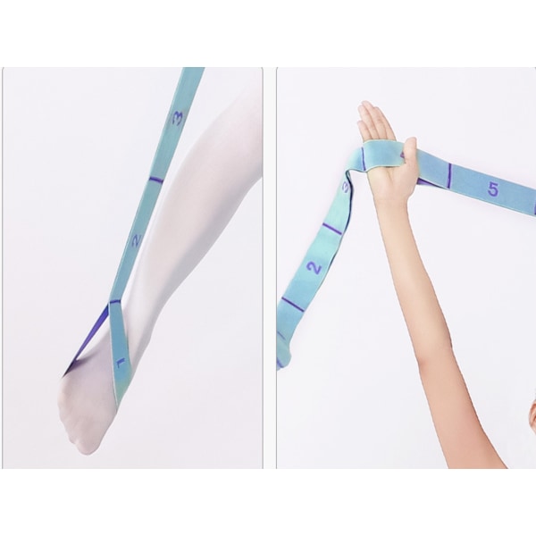 Yogarem, Multi-Loop Strap, Yoga Stretch Strap, Icke-elastisk Stretch Strap för Fysioterapi, Pilates, Dans och Gymnastik