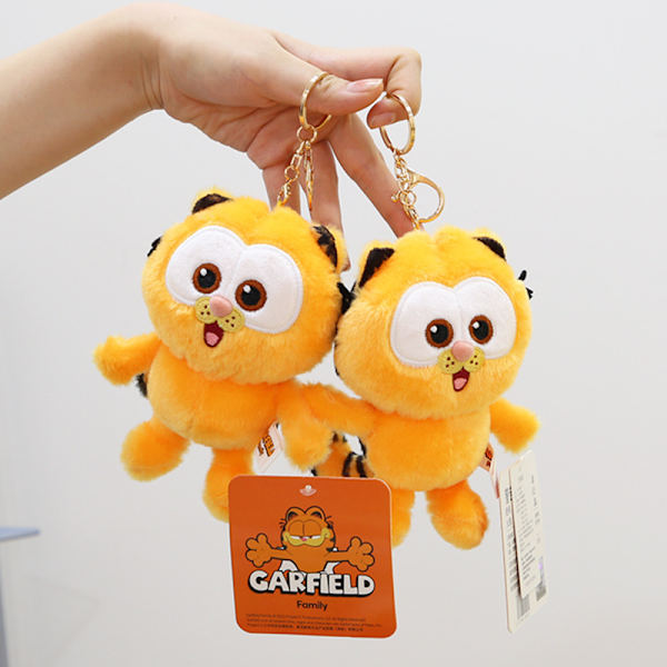 Klassinen Garfield-avaimenperä söpö piirretty avaimenperä auton avaimen riipus naisten käsilaukun lompakon riipukset, yllätys joulu, loma ja syntymäpäivälahjat 15cm Garfield
