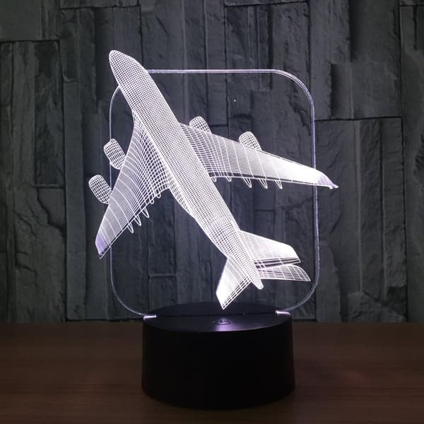 Flygplan Krigsflygplan Modell Kreativ 3D Nattljus Touch Jet Pl