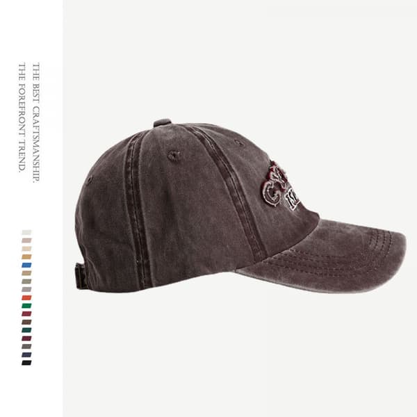 Bokstavbroderi Bokstav Justerbar Baseballcaps Blue
