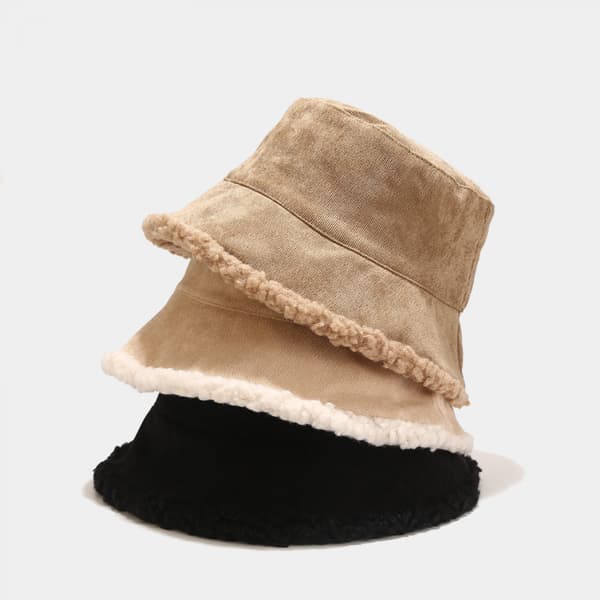 Cordfløyel Vendbar Bøttehatt Unisex Bomulls Twill Canvas Su White