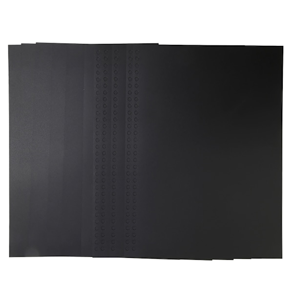 10 st svarta 30 hål A4 transparent PP bindemedelsfilm omslag hålslag dokumentmappar Ket