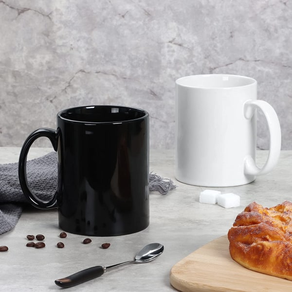 12 OZ Ekstra Stor Keramisk Kaffe Krus, Klassisk Porcelæn Supe