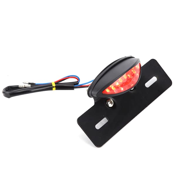 Motorcykel Baglygte Universal Retro LED Brems Nummerplade Lys Indikatorlys (rød)
