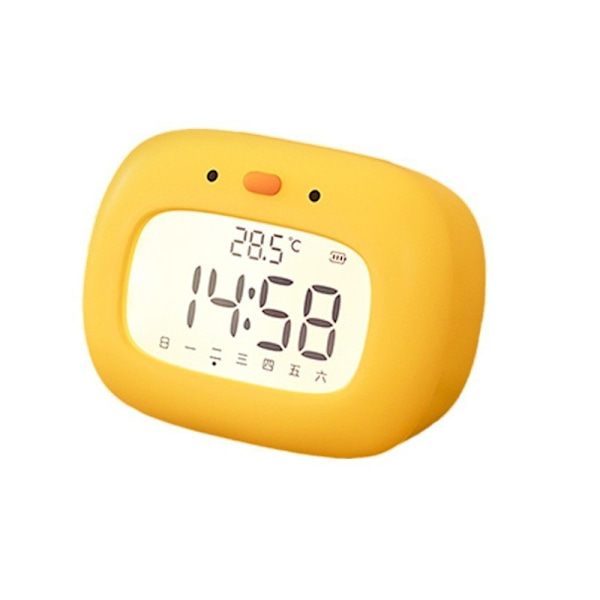 Vækkeur til Børn, LED Sød Vækkeur med Digital Display, Børns Søvn-træner, Ok til at Vågne Lys og Natlys, til Børn Yellow