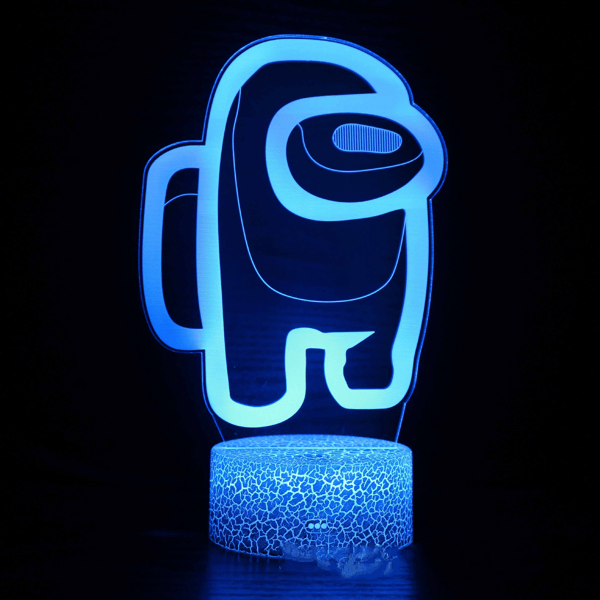 LED Spil Natlampe, Spil 3D Illusionslampe til Børn & 16 C