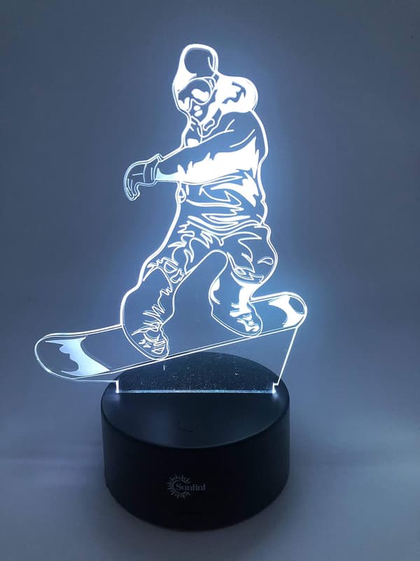 3D Illusion Multi Colors USB Sovande Nattljus Skrivbordslampa